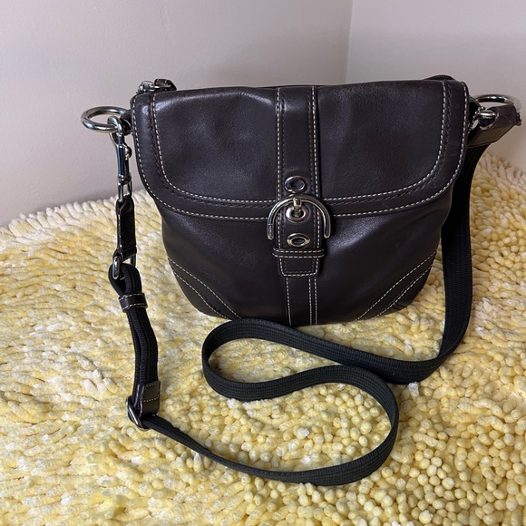 Coach Brown Leather Crossbody Bag - Picture 3 of 16